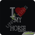 I Love Horse Hot Fix Rhinestone Design (kk)